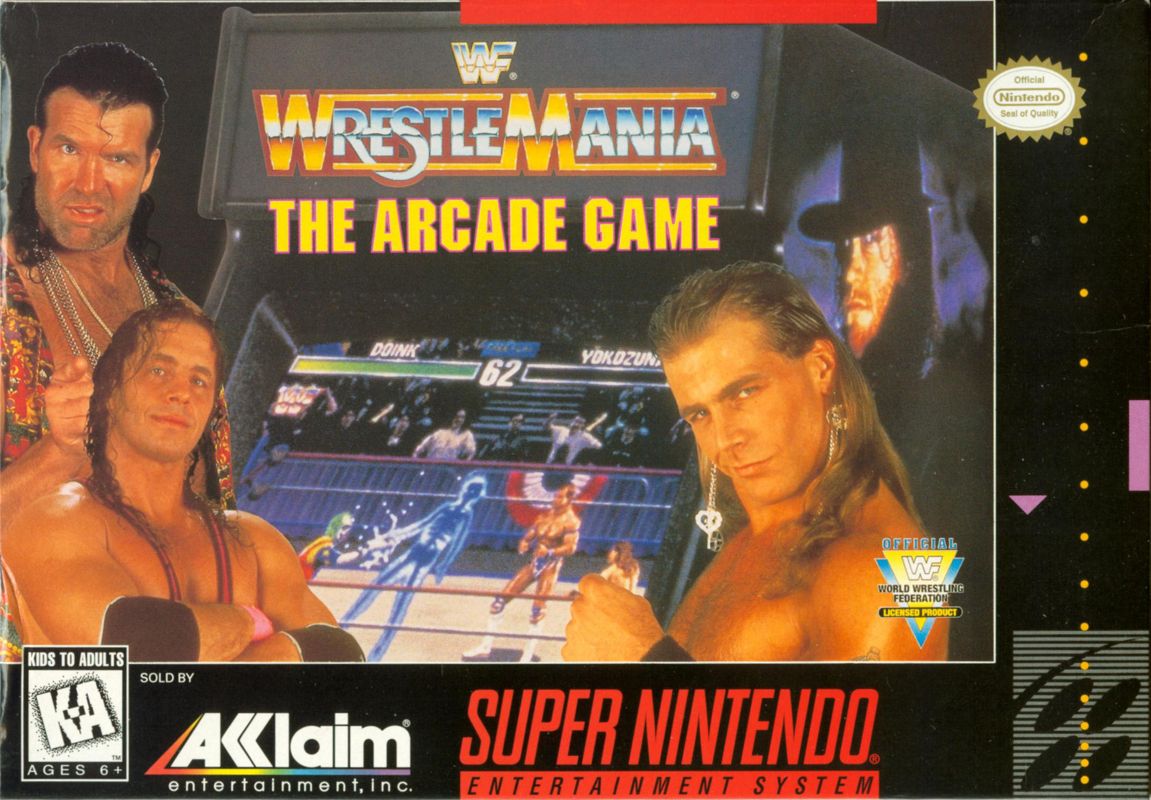 WWF WrestleMania box art for Super Famicom